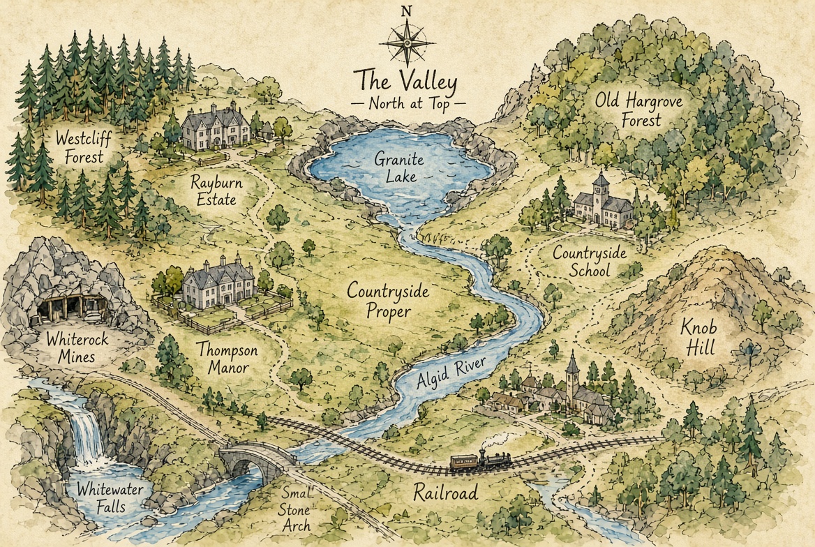 Willows-style valley map